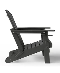 Outdoor Patio Hdpe Resin Adirondack Chair With Cup Holder and Phone