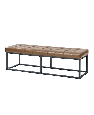 Amalia Mid-century Modern Bench with Button-tufted