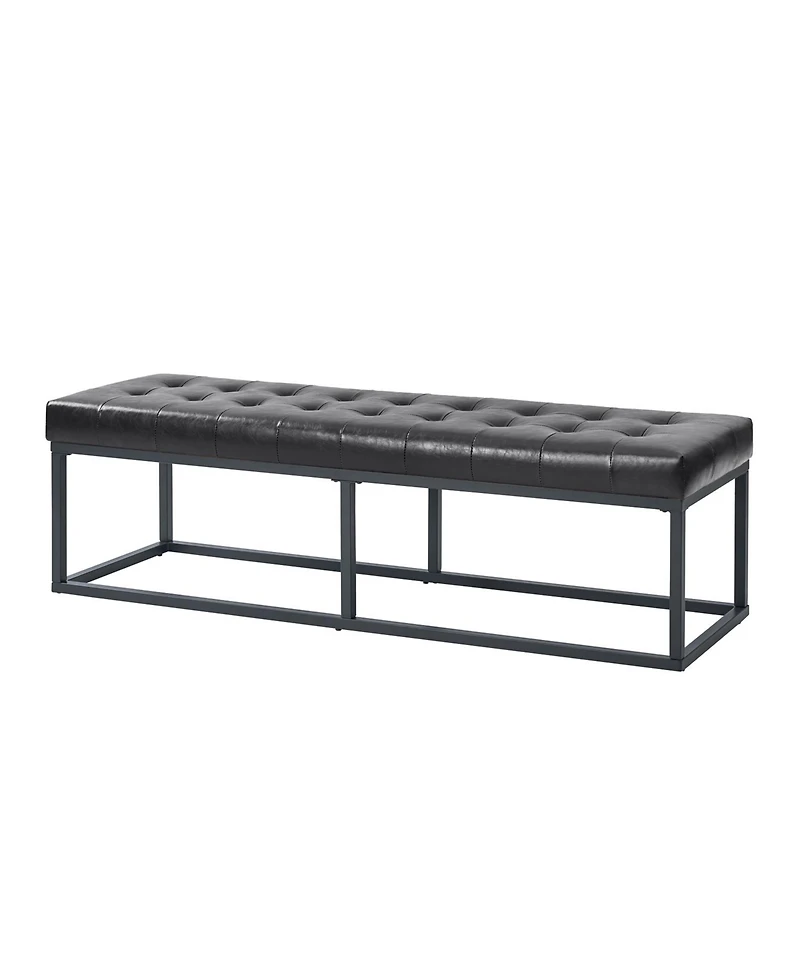 Amalia Mid-century Modern Bench with Button-tufted