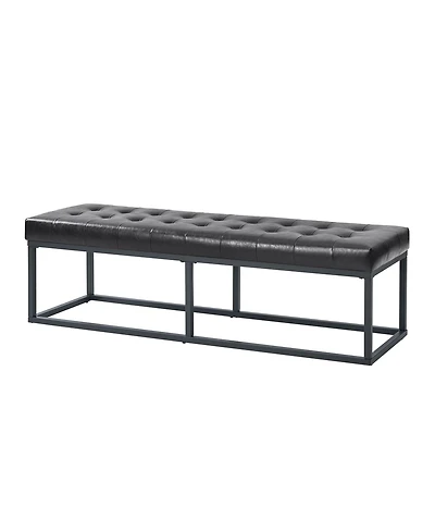 Amalia Mid-century Modern Bench with Button-tufted