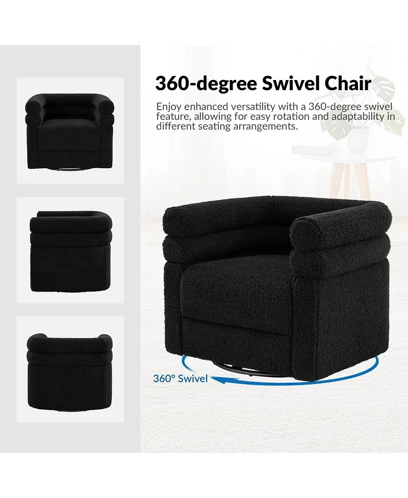 Donat Modern Swivel Barrel Chair