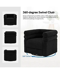 Donat Modern Swivel Barrel Chair