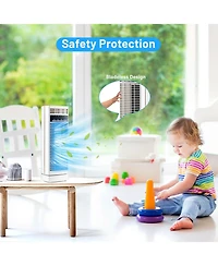 14 Inch Mini Oscillating Tower Fan Electric Desk Fan with 3 Speed and Timer