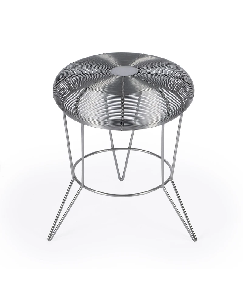Contemporary Round Top End Table with Wire Base for Living Room