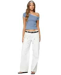 Edikted Women's Lorna Contrast Off Shoulder Top