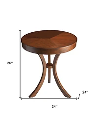 Contemporary Round Side Table – Durable Manufactured Wood Design