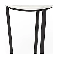 Chic Round Marble Side Table – Ideal for Sofa or Bedside Use