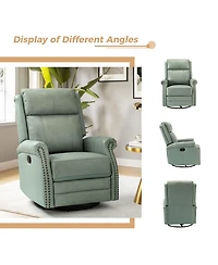 Osvaldo 30.5" Wide Genuine Leather Manual Recliner