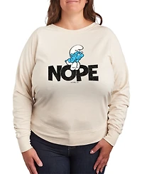 Hybrid Apparel Plus The Smurfs Nope Graphic Pullover T-Shirt
