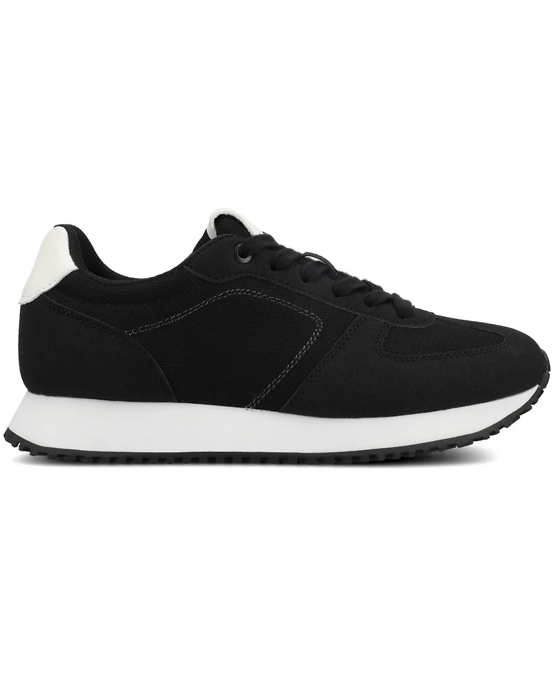Journee Collection Women's Flow Lace Up Jogger Sneakers