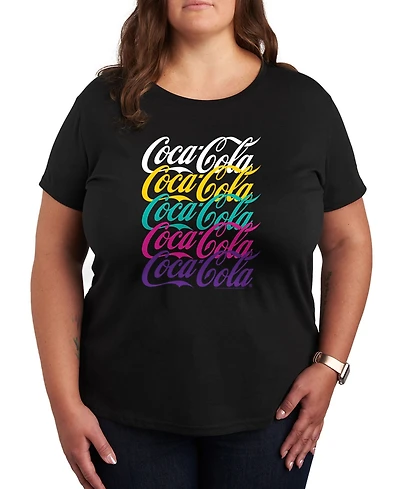 Hybrid Apparel Plus Coca-Cola 90's Repeated Graphic T-Shirt