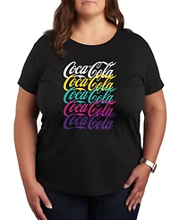 Hybrid Apparel Plus Coca-Cola 90's Repeated Graphic T-Shirt