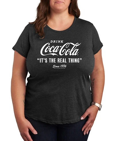 Hybrid Apparel Plus Coca-Cola The Real Thing Graphic T-Shirt