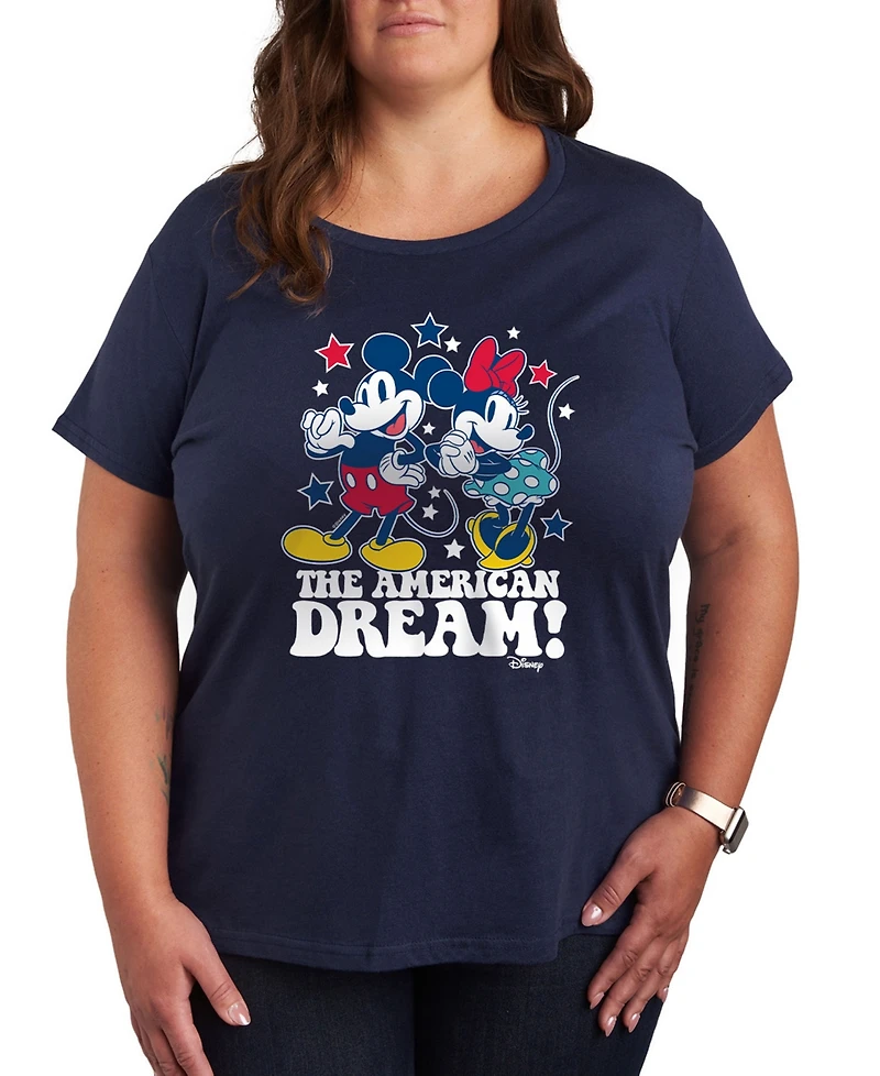 Hybrid Apparel Plus Disney Mickey The American Dream Graphic T-Shirt
