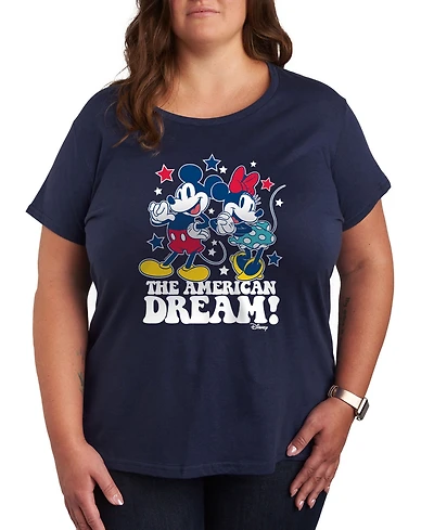 Hybrid Apparel Plus Disney Mickey The American Dream Graphic T-Shirt