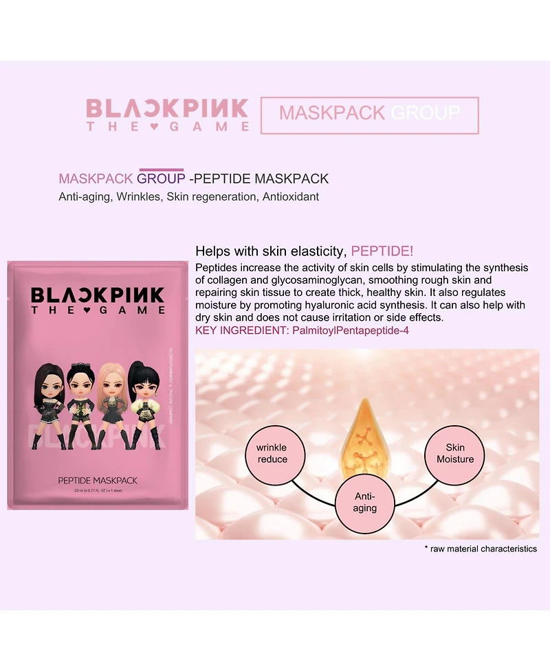 "Blackpink The Game" Maskpack Set