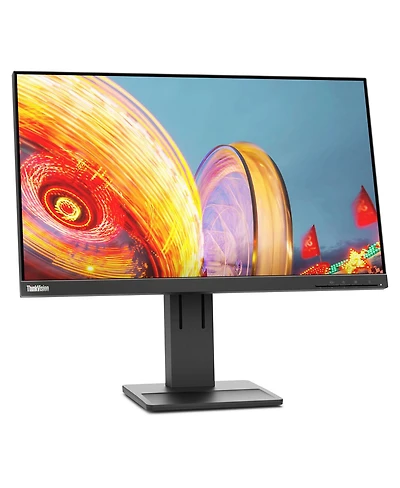 Lenovo ThinkVision E24q-20 23.8" 16:9 Qhd Ips Wled Lcd Monitor, Raven Black