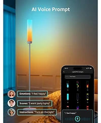 Lepro O1 Ai Smart Floor Lamp, 2300LM Led Standing Lamp App/WiFi Control, Alexa/Google Assistant Enabled, Modern Floor Lamp with Music Sync, Diy Mode,