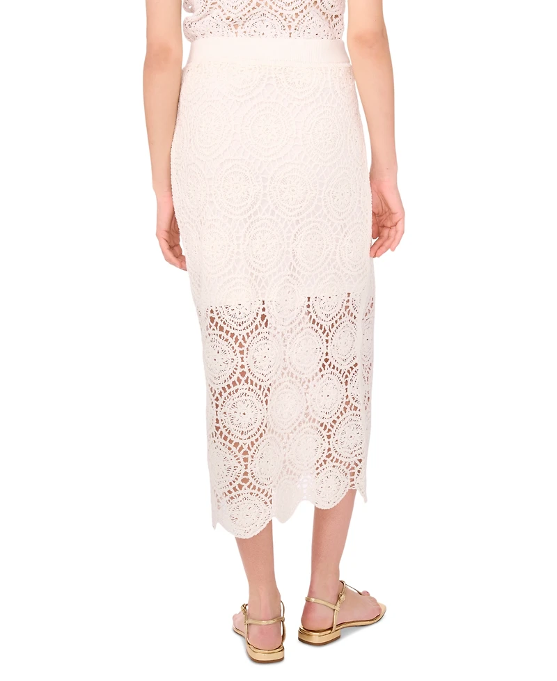1.state Women's Crochet Midi Skirt