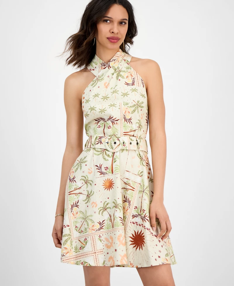Rachel Roy Women's Joanna Mini Belted A-Line Dress