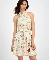 Rachel Roy Women's Joanna Mini Belted A-Line Dress