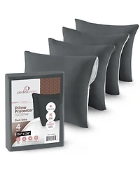 Circles Home, 100% Cotton Zippered Pillow Protector 4 Pack