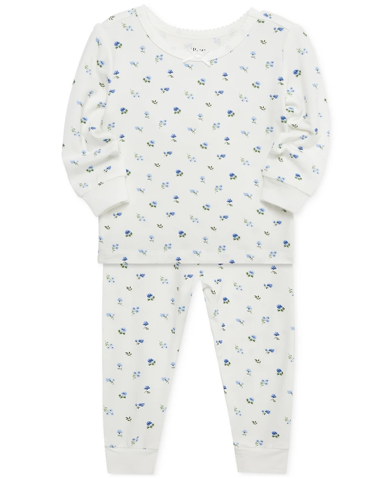 Little Me Baby Girls Toile Pajamas, 4 Piece Set