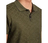 Guess Men's Logan Short Sleeve Knit Polo Shirt