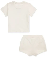 Polo Ralph Lauren Baby Girls Jersey Tee & French Terry Shorts Set