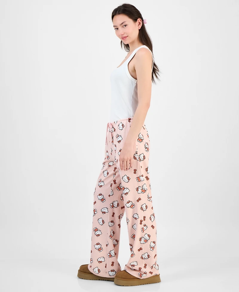 Love Tribe Junior's Hello Kitty Allover-Print Drawstring Pants