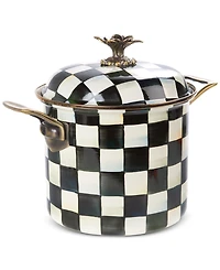 MacKenzie-Childs Courtly Check 7-Quart Enameled Stockpot