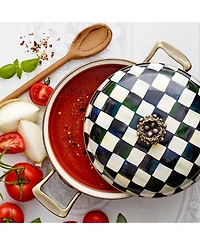 MacKenzie-Childs Courtly Check 3-Quart Enameled Steel Casserole Dish