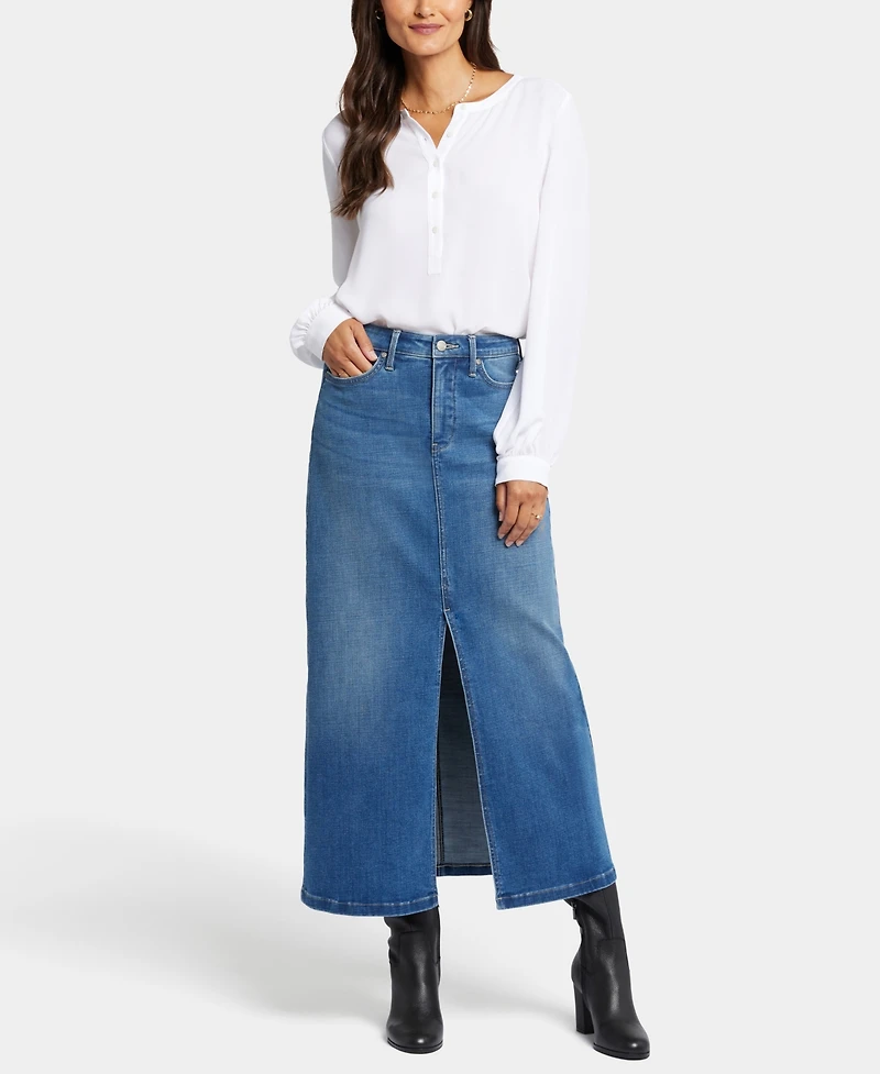 Nydj Women's High Rise Long Skirt