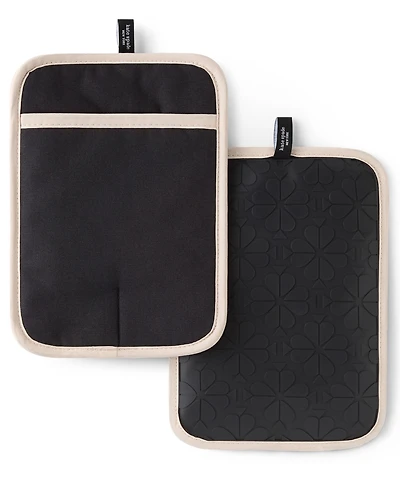kate Spade new york Flower Soft Silicone Pot Holder Set, 7" x 10"