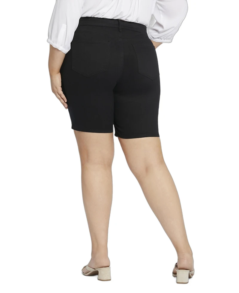 Nydj Plus Ella Denim Shorts with Side Slits