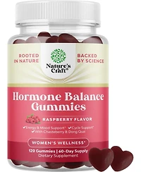 Hormone Balance Gummies for Women | Pms Gummies and Cycle Support Supplements | Vitamin B6, Raspberry Flavor | 120ct