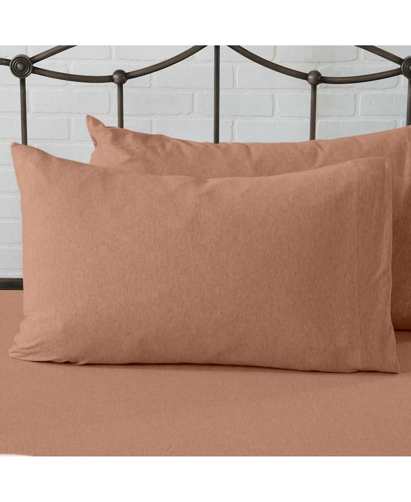 Linery & Co. Heathered Melange Cotton Jersey Knit Sheet Set