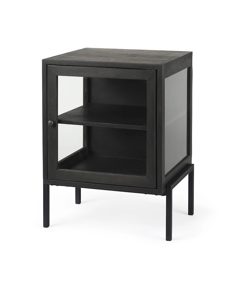 Rustic Solid Wood Square End Table – Natural Grain Finish