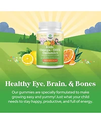 Kids Omega Dha Gummies | Immunity and Focus, Lemon & Orange Flavor | 90ct