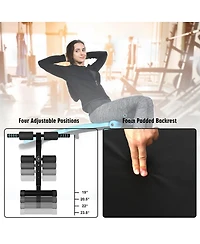 Folding Weight Bench Adjustable Sit-up Board Workout Slant Bench-Blue