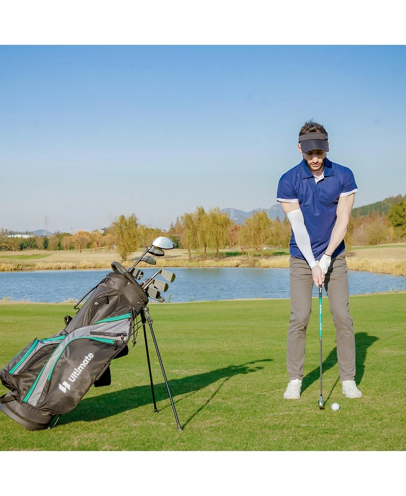 11 Pieces Complete Golf Club Package Set-Green