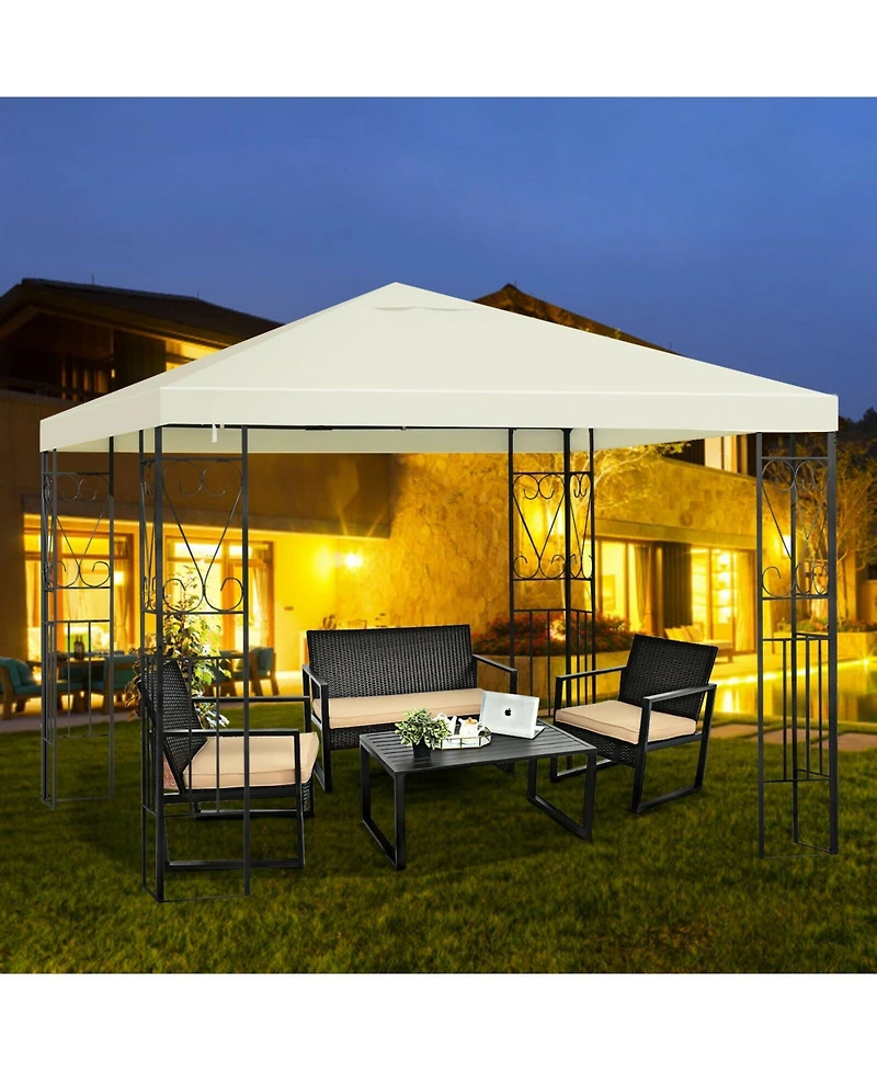 10 x 10 Feet Patio Gazebo Canopy Tent Garden Shelter