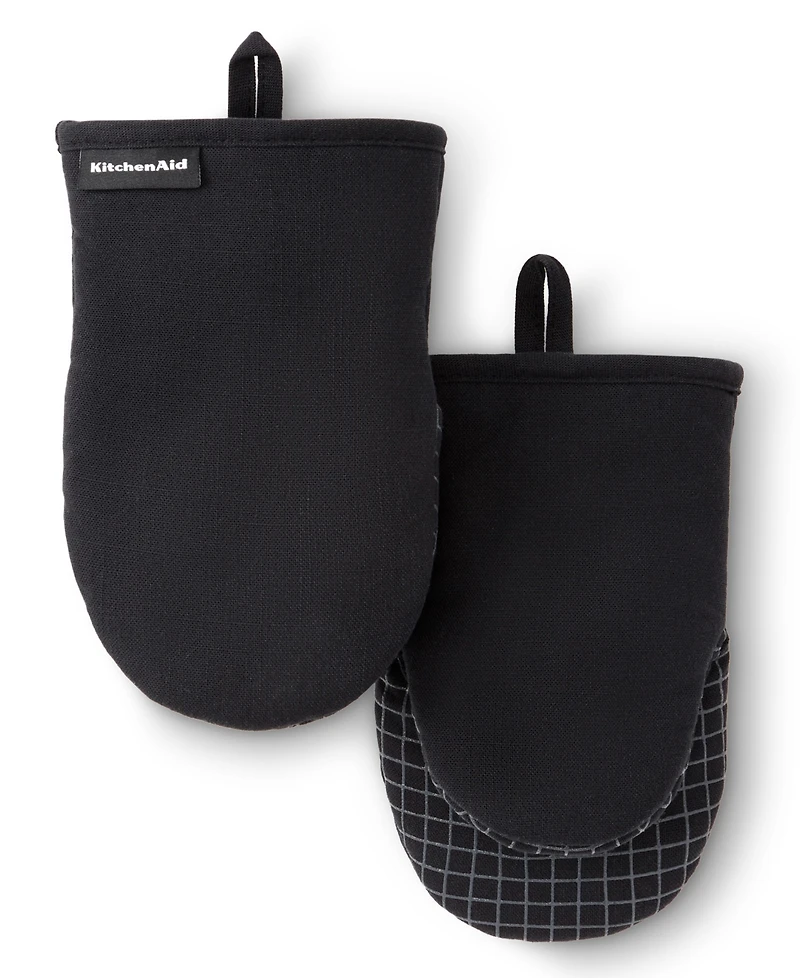 KitchenAid Gourmet Series Gridlines Mini Oven Mitts Set, Pack of 2
