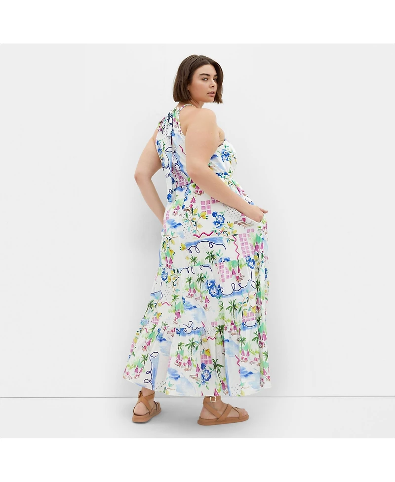 City Chic Plus Island Breeze Maxi Dress