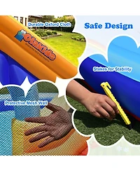 Inflatable Bouncy House with Slide and Splash Pool without Blower