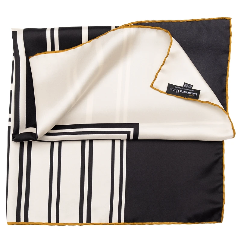 Elizabetta Men's Lazio - Hand Rolled Silk Neckerchief for Men