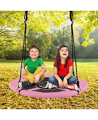 2-in-1 40 Inch Kids Hanging Chair Detachable Swing Tent