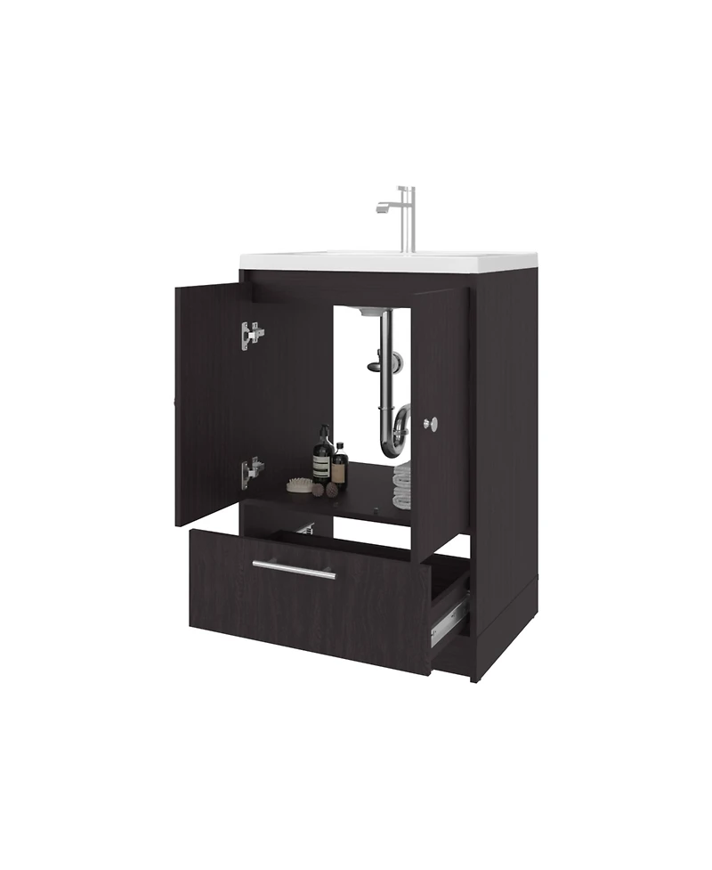 Sinclair Freestanding Bathroom Vanity with Sink, Two Doors and Bottom Drawer