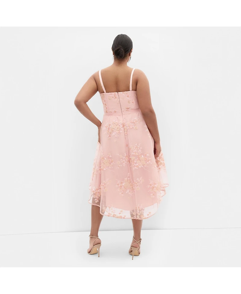 City Chic Plus Ambrosia Strapless Tulle Dress