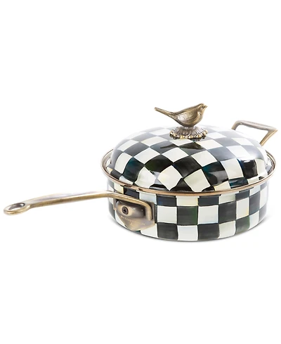 MacKenzie-Childs Courtly Check Enameled 3-Quart Saute Pan